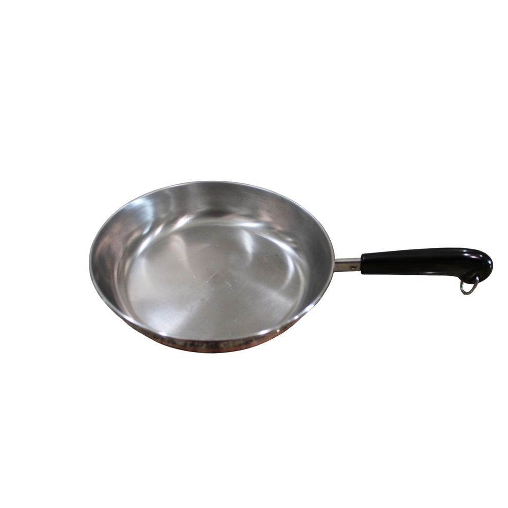 Revere Ware 9 Inch Skillet Frying Pan Copper Bottom Stainless Steel 1801 USA
